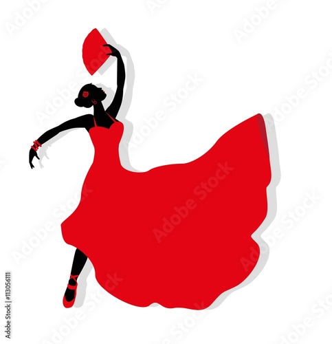 Flamenco dancer silhouette