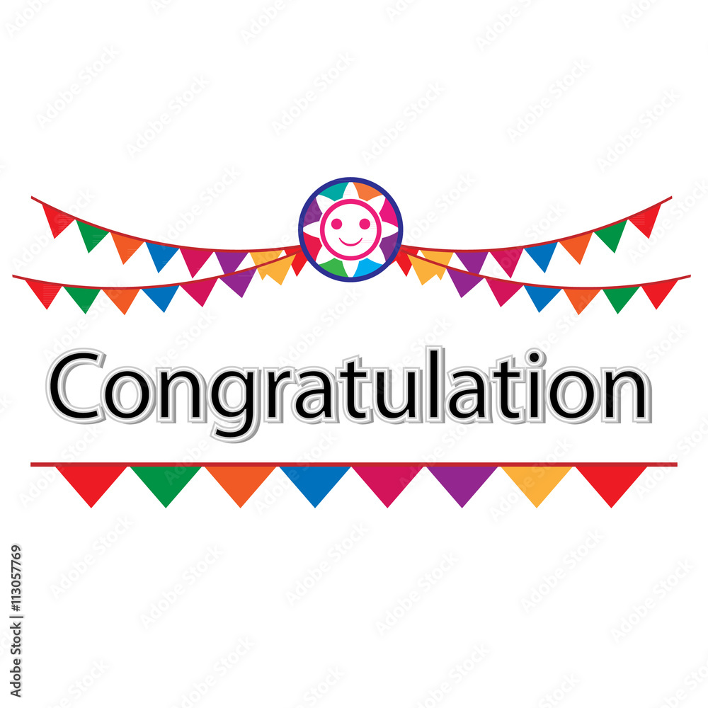 Obraz premium Congratulation on white background