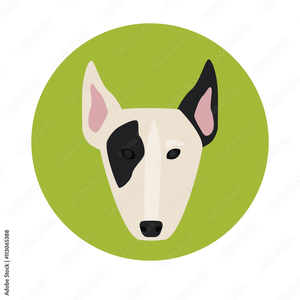 Dog muzzle color icon