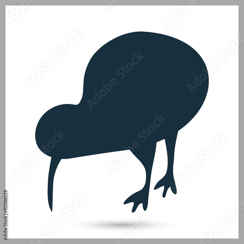Kiwi icon on the background