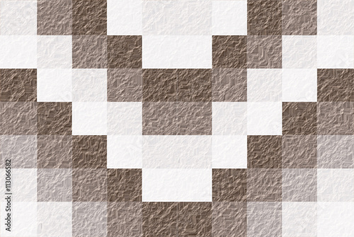 Brown And White Blocks Pattern Abstract Background Seamless