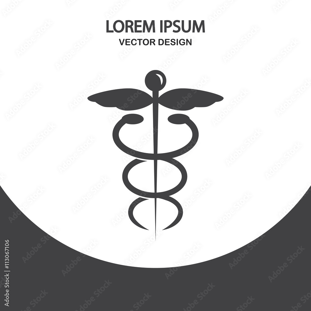 Medicine emblem icon on the background Medicine emblem icon on the background