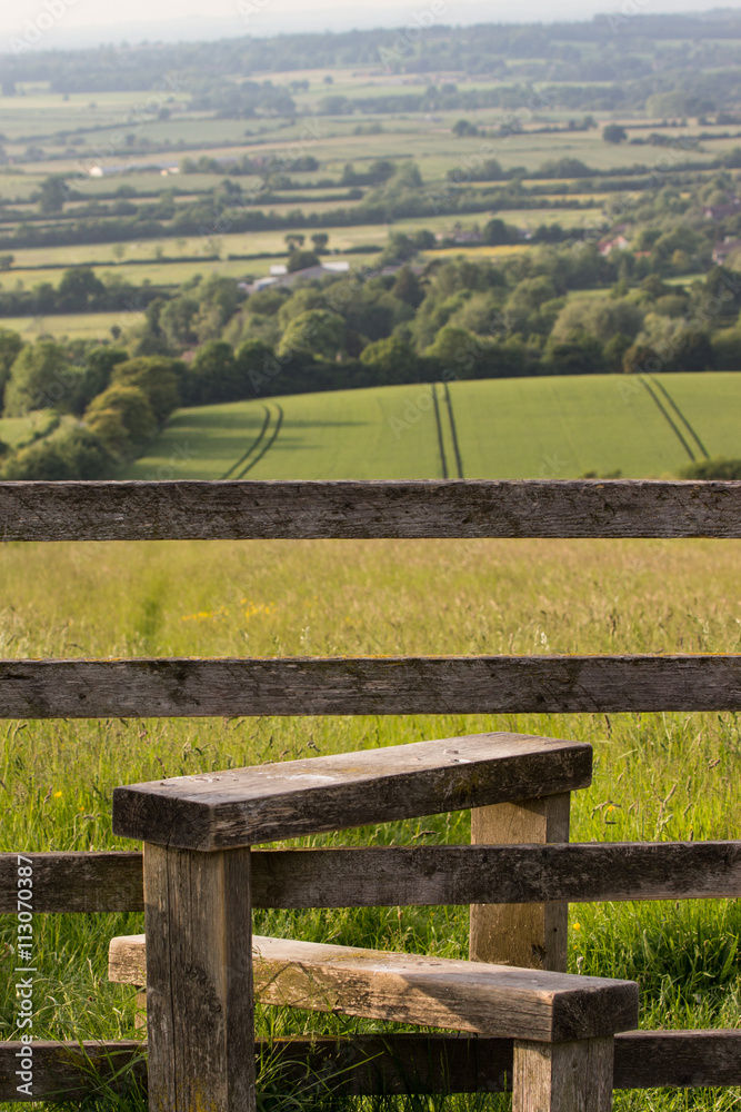 Stile with a View in Countryside