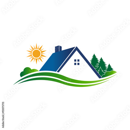 House country getaway logo. Vector graphic design