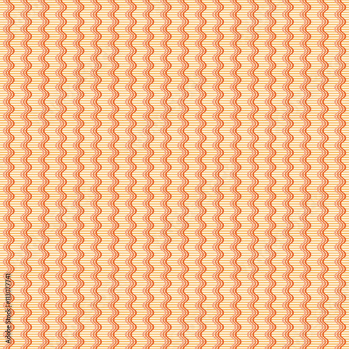 Wavy triple lines on thin horizontal stripes seamless pattern