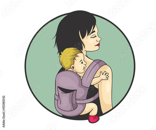 woman carrying baby