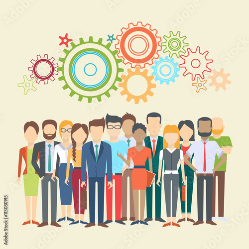 Set of business people