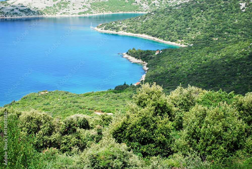 The beautiful blue seas of the Croats