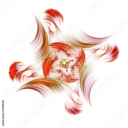 Rotation of the small universe. 3D illustration. Sacred geometry. Mysterious psychedelic relaxation wallpaper. Fractal abstract pattern. Digital artwork creative graphic design. © vladnikon