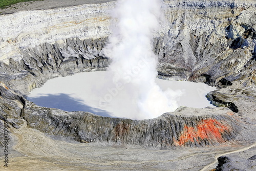 Steam rising from Poas Volcano, Poas Volcano National Park photo