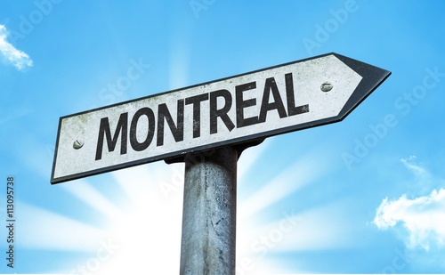 Montreal direction sign in a concept image © gustavofrazao
