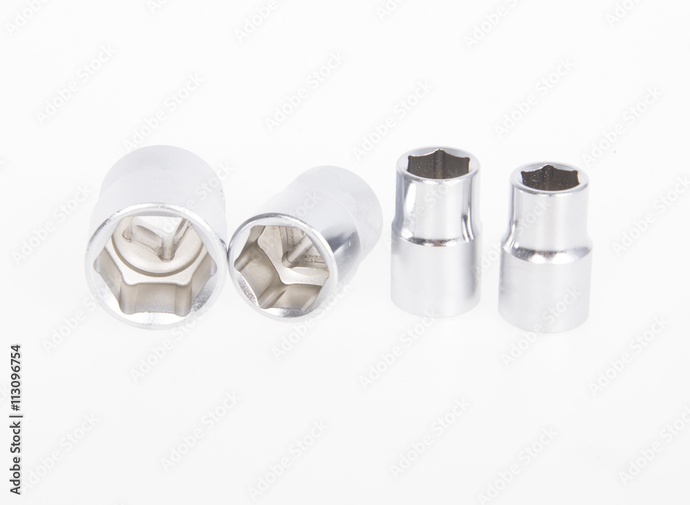 socket wrench on white background socket wrench on white background