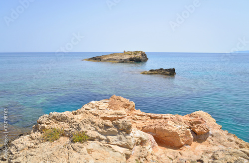 Rocks on the coast of Cretan Sea. © konstan