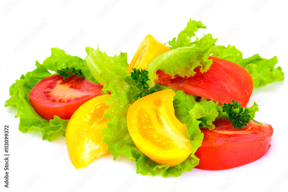 Lettuce with Tomato, Pepper and Boiled Egg 