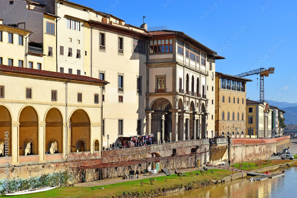 embankment of the river Arno, Florence, Italy