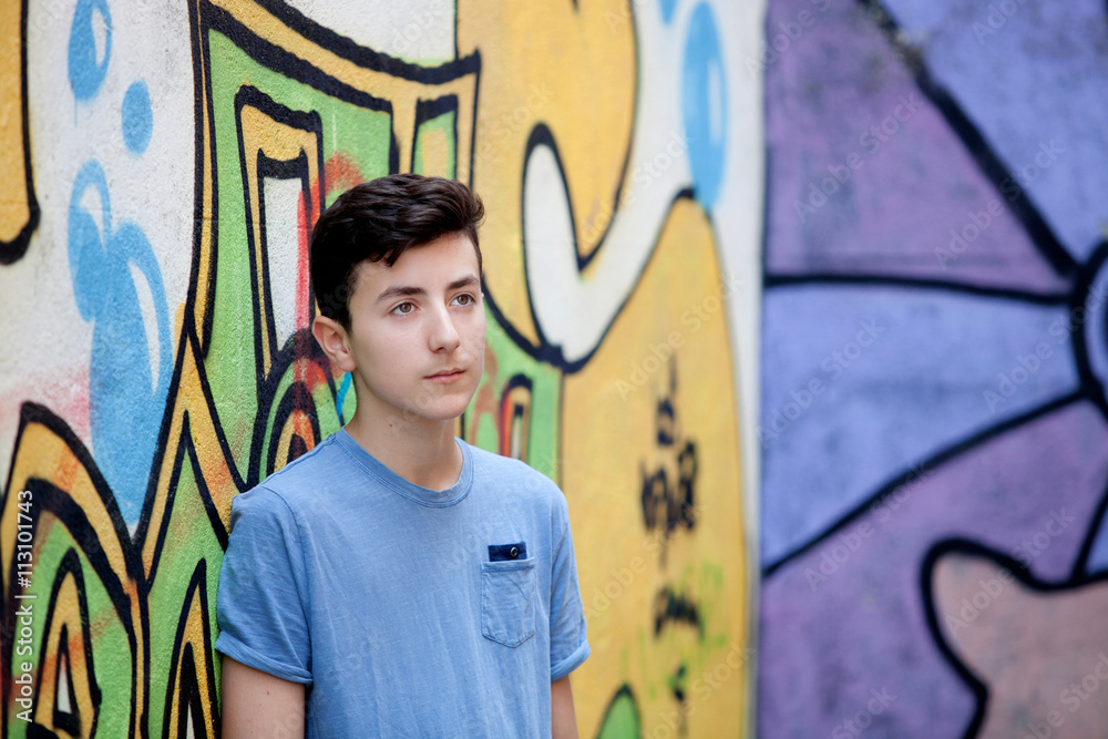 Portrait of a teenager rebellious man Portrait of a teenager rebellious man