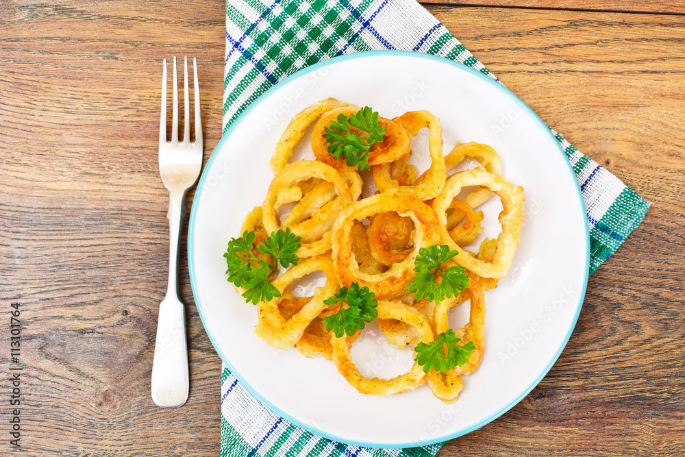 Rings of Squid Fried, Grilled Rings of Squid Fried, Grilled
