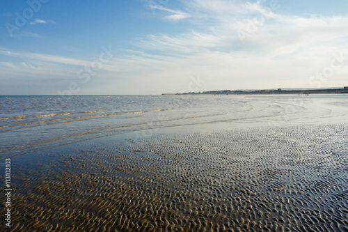 Low tide in Pevensey bay  East Sussex  England