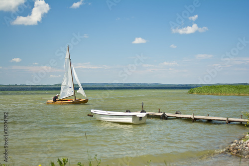 Fototapeta Naklejka Na Ścianę i Meble -  Sailing on the Sniardwy lake. Mazury. Poland.