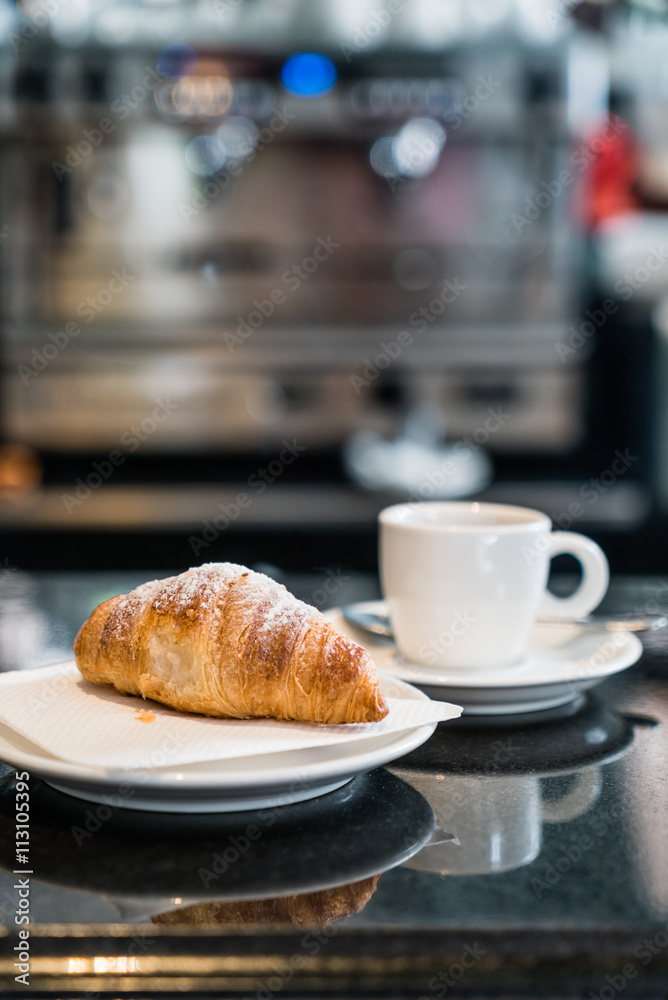 coffee with croissant