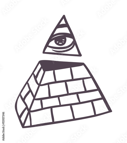 Pyramide vector illustration.