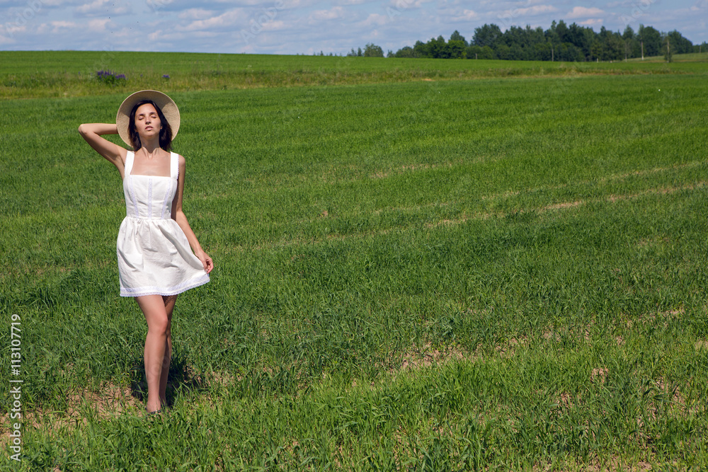 young girl in white dress