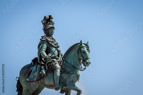 statue of King Jose on the Commerce square (Praca do Comercio) i