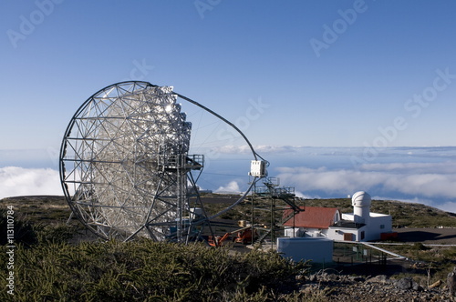 Astronomical observatory at top of the Taburiente, La Palma, Canary Islands, Spain
