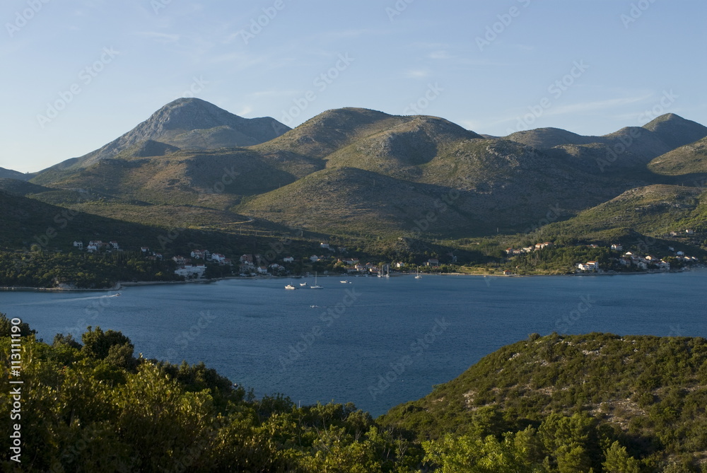 The wonderful Dalmatian Coast with forest, Croatia The wonderful Dalmatian Coast with forest, Croatia