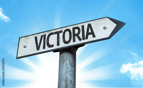 Victoria direction sign in a concept image © gustavofrazao