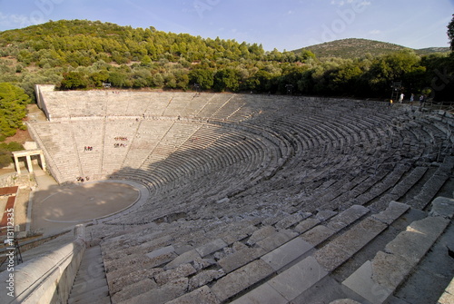 The ancient amphitheatre of Epidaurus, Peloponnese, Greece photo