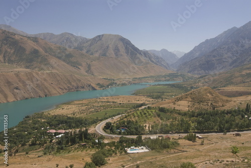Chorvoq Reservoir at Ugam Chatkal  National Park, Chimkar, Uzbekistan photo