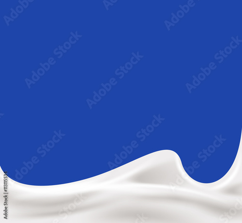 Light cream wave on light blue background