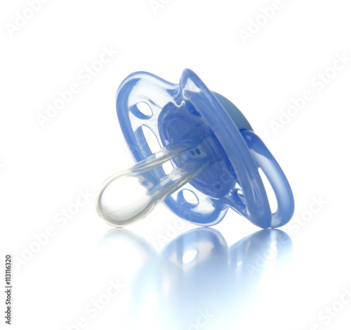 Vászonkép One blue plastic nipple pacifier soother isolated