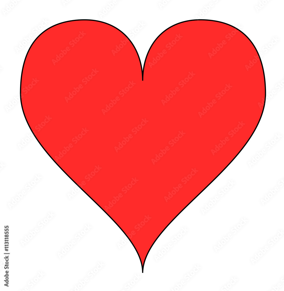 Simple red heart isolated over a white background. Simple red heart isolated over a white background.