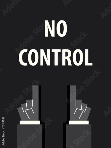 NO CONTROL typography vector illustration