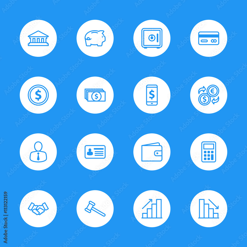 line business commercial and finance icon set on white circle for web design, user interface (UI), infographic and mobile application (apps) line business commercial and finance icon set on white circle for web design, user interface (UI), infographic and mobile application (apps)