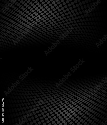 Black and white abstract halftone, perspective background