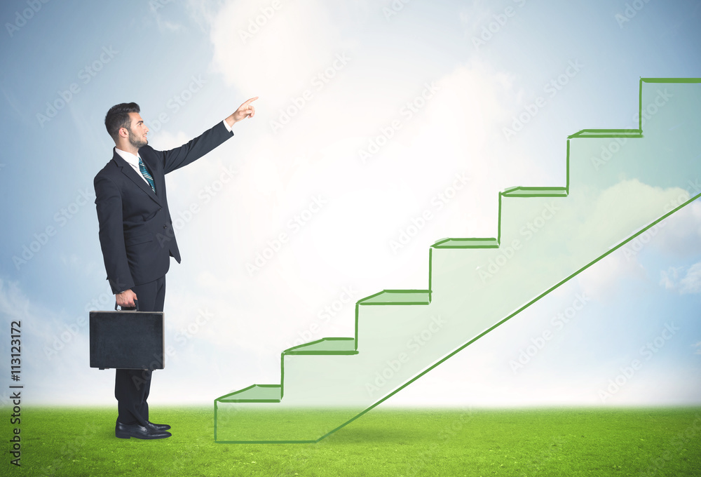 Stepping up a staircase Stepping up a staircase