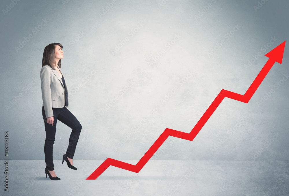 Climbing on red graph arrow Climbing on red graph arrow