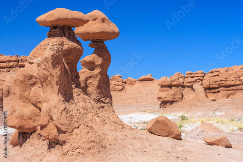 Hoodoo Rock pinnacles in Goblin Valley State Park, Utah, USA