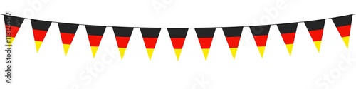 Banner. Garlands, Wimpel. Schwarz, rot, gelb. (3) 