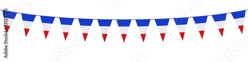 Bannière. Guirlandes, fanions, bleu, blanc, rouge (3)