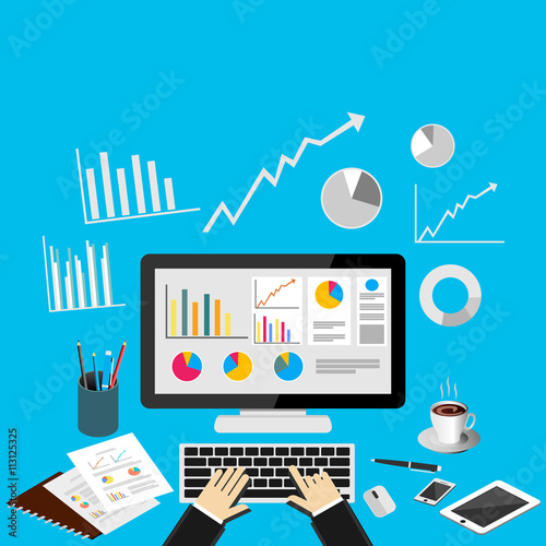 Business analytics concept illustration.
