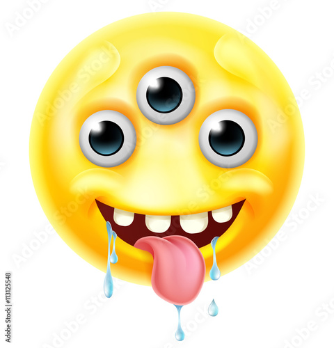 Alien or Monster Emoji Emot...