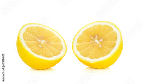 Sliced of lemon isolated