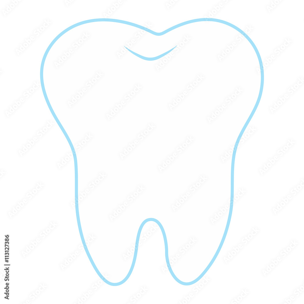 simple cartoon tooth white silhouette on a blue background, teeth, vector illustration icon, logo first tooth. Medical dental office symbols. Care for the oral cavity, dental health, care, hospital simple cartoon tooth white silhouette on a blue background, teeth, vector illustration icon, logo first tooth. Medical dental office symbols. Care for the oral cavity, dental health, care, hospital