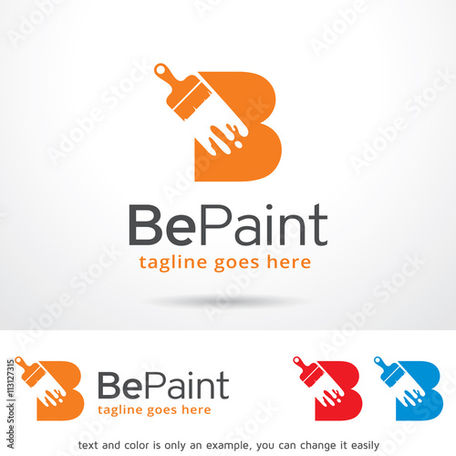 Be Paint Letter B Logo Template Design Vector