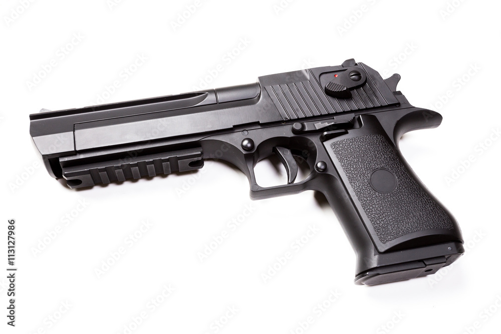 hand gun isolated on white background hand gun isolated on white background