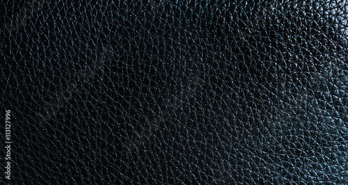 Horizontal wide black leather texture background backdrop